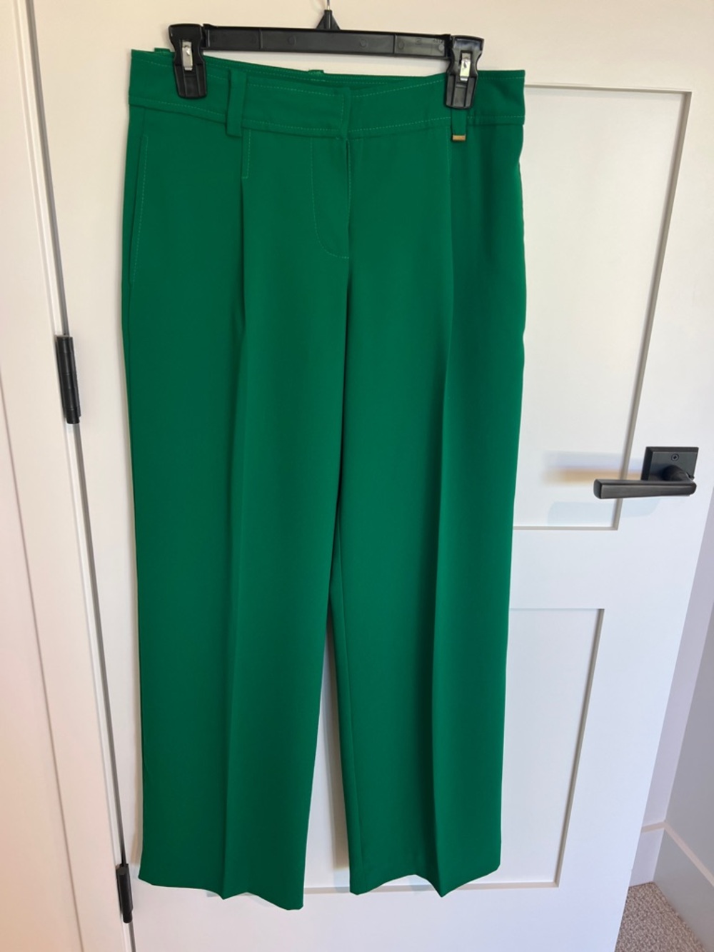 Trina Turk Emerald Green Wide-Leg Trousers - Picture 1 of 4